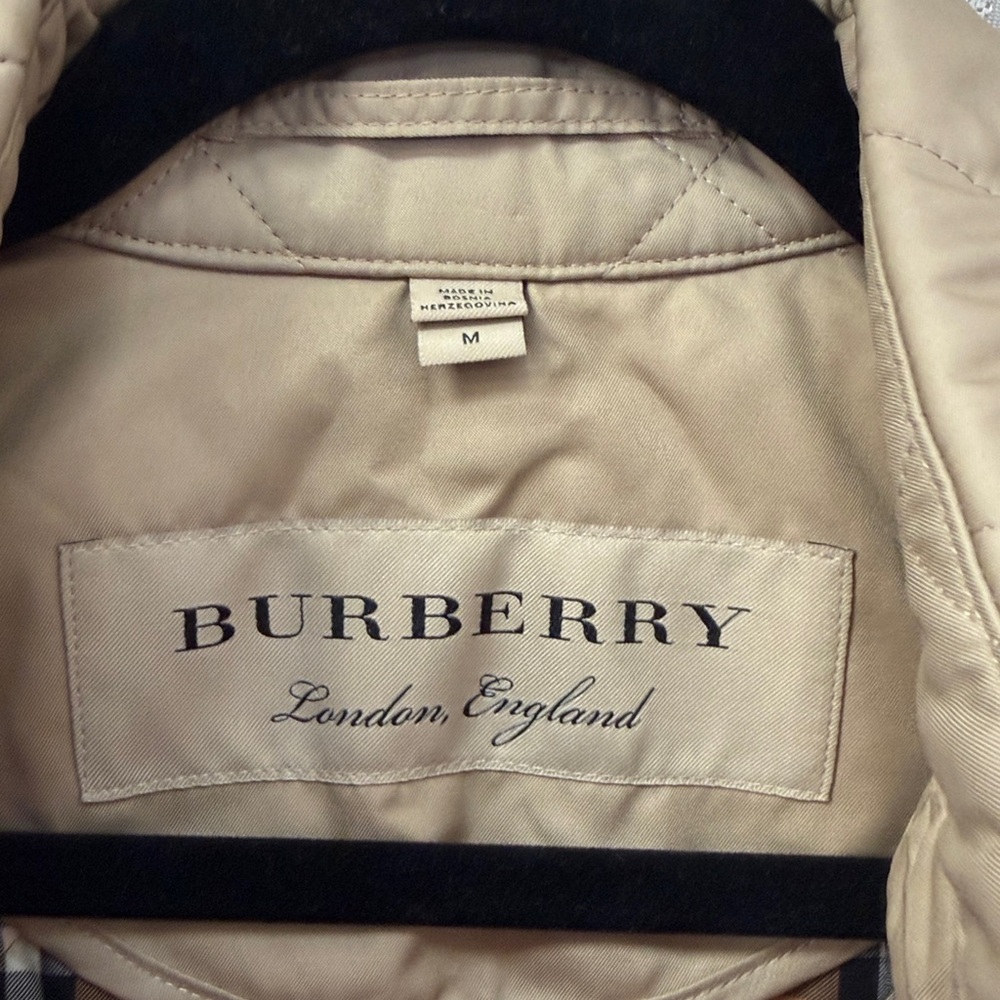 Burberry Tan Quilted Plaid Jacket Size Medium - Picture 2 of 11